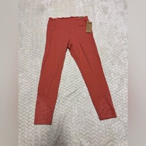 Victoria's Secret   PINK  Coral Leggings with Lace Detail